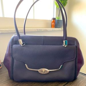 Authentic COACH purse! Italian leather-Deep purple